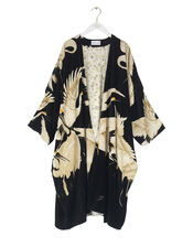 One Hundred Stars Velvet Stork Print Kimono, , large