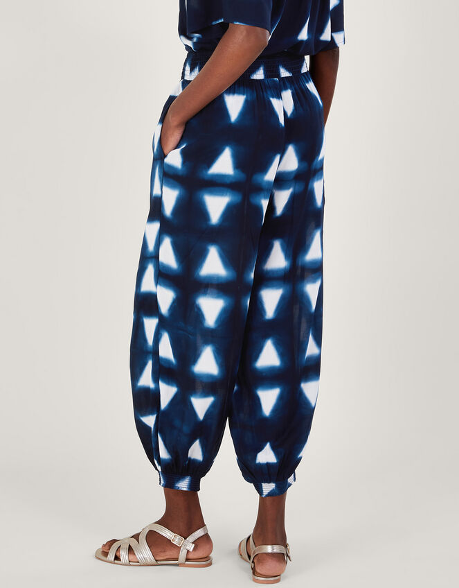 Batik Dye Triangle Trousers, Blue (NAVY), large
