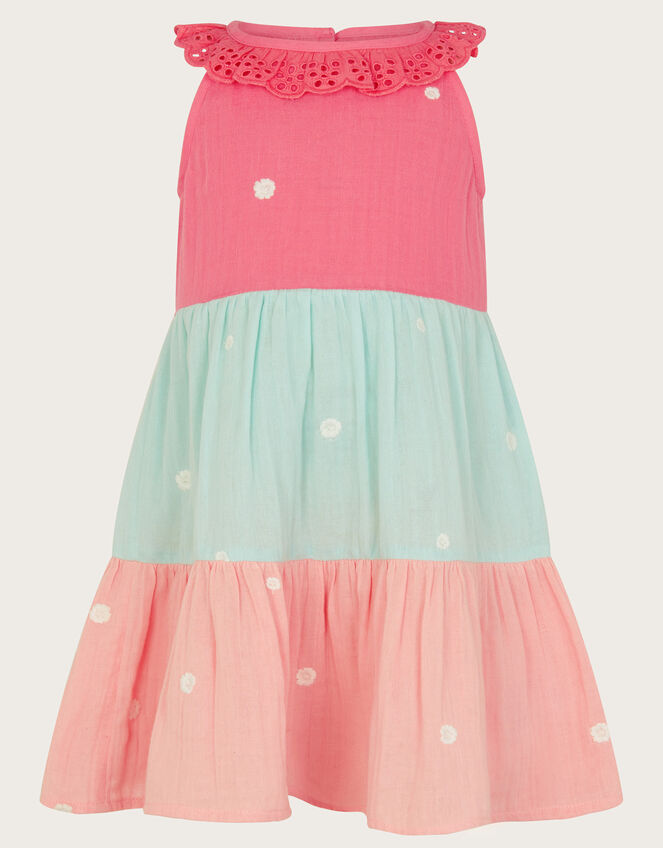 Baby Floral Embroidered Tiered Dress, Multi (MULTI), large