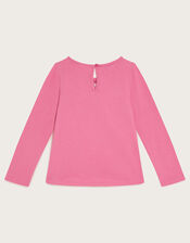 Christmas Embellished Long Sleeve T-Shirt, Pink (PINK), large