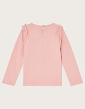 Embellished Unicorn Long Sleeve Top, Pink (PINK), large