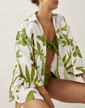 Isla Palm Print Shirt , Green (GREEN), large