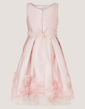 Appliqu&eacute; Rose Party Dress, Pink (DUSKY PINK), large