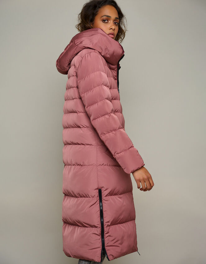 Rino and Pelle Reversible Longline Padded Coat, DARK PINK, large