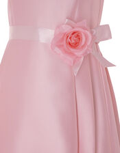 Lucinda Twill and Lace Occasion Dress, Pink (PALE PINK), large