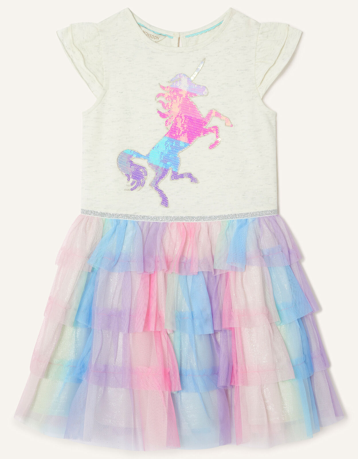 Unicorn Fluorescent Disco Dress Ivory