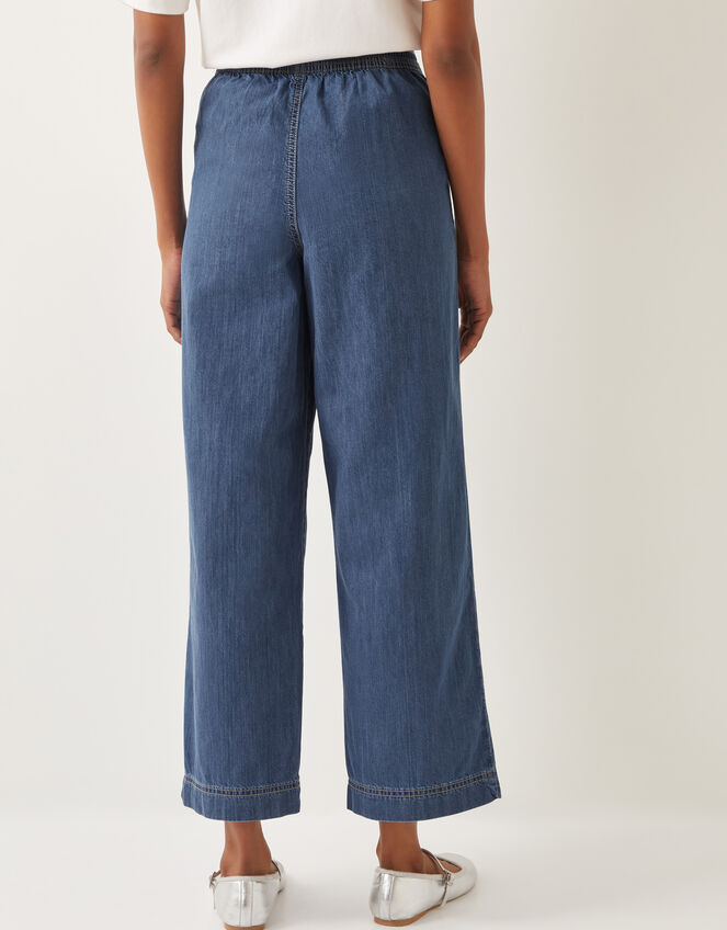 Harper Short Wide Leg Jeans, Blue (DENIM BLUE), large