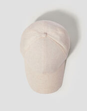 Isha Linen Baseball Cap, Natural (STONE), large