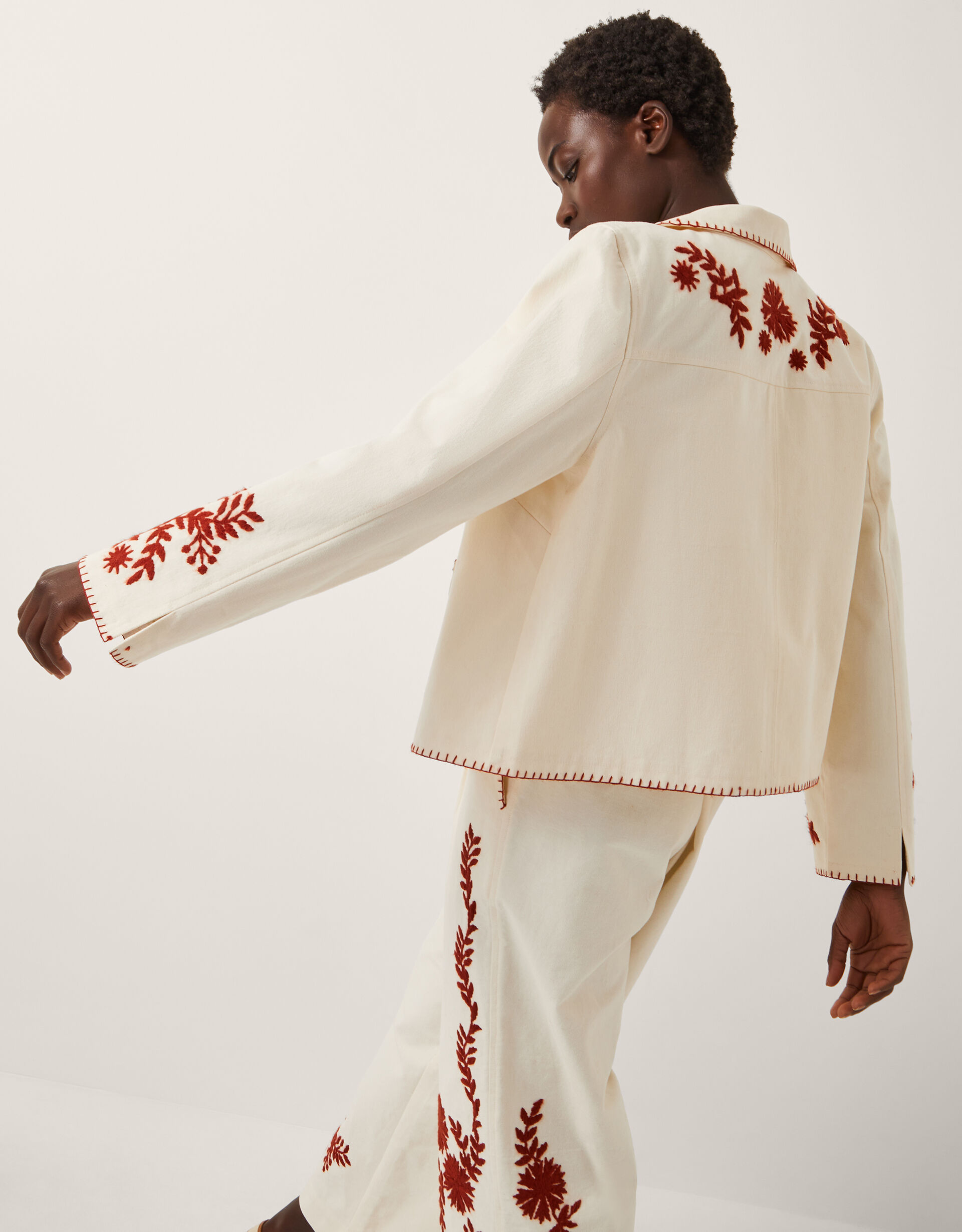 Emilia Floral Embroidered Jacket Ivory | Women's Jackets | Monsoon UK.