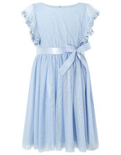Amika Blue Sequin Sparkle Dress, Blue (BLUE), large