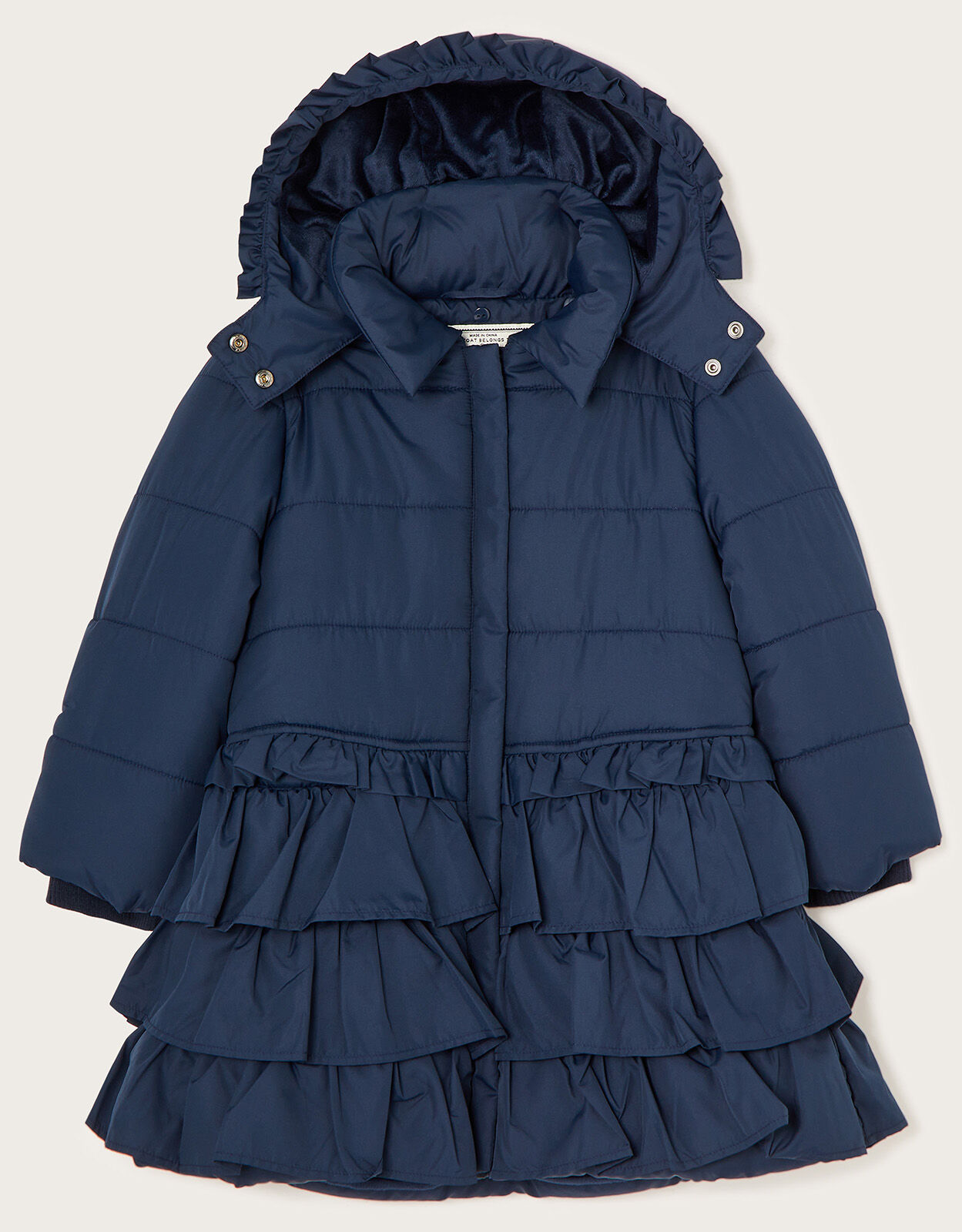 Girls blue padded coat top