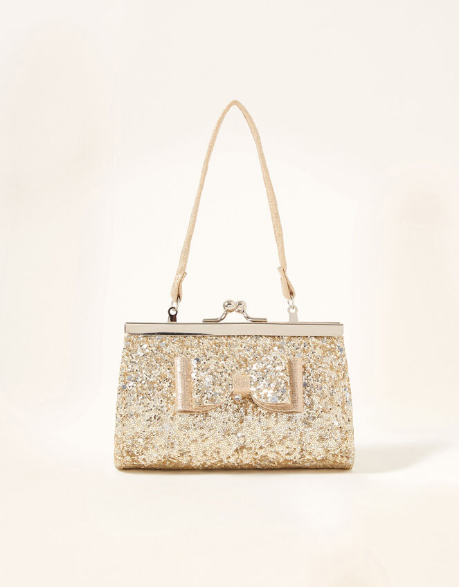 Mixed Glitter Bow Mini Bag, , large