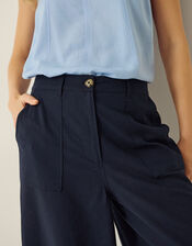 Drew High Waist Culottes, Blue (NAVY), large