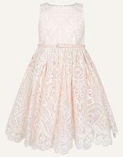 Soft Embroidered Lace Dress, Pink (PALE PINK), large