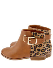 Mollie Leopard Ankle Boots, Tan (TAN), large