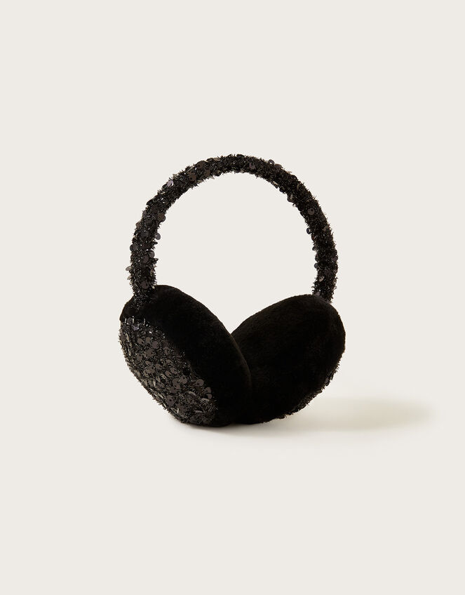 Disco Sequin Earmuffs, , large