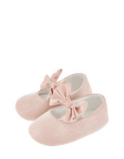 Baby Lottie Satin Bow Bootie Shoes, Pink (PINK), large