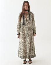 Maison Hotel Antonia Floral Maxi Dress, White (WHITE), large