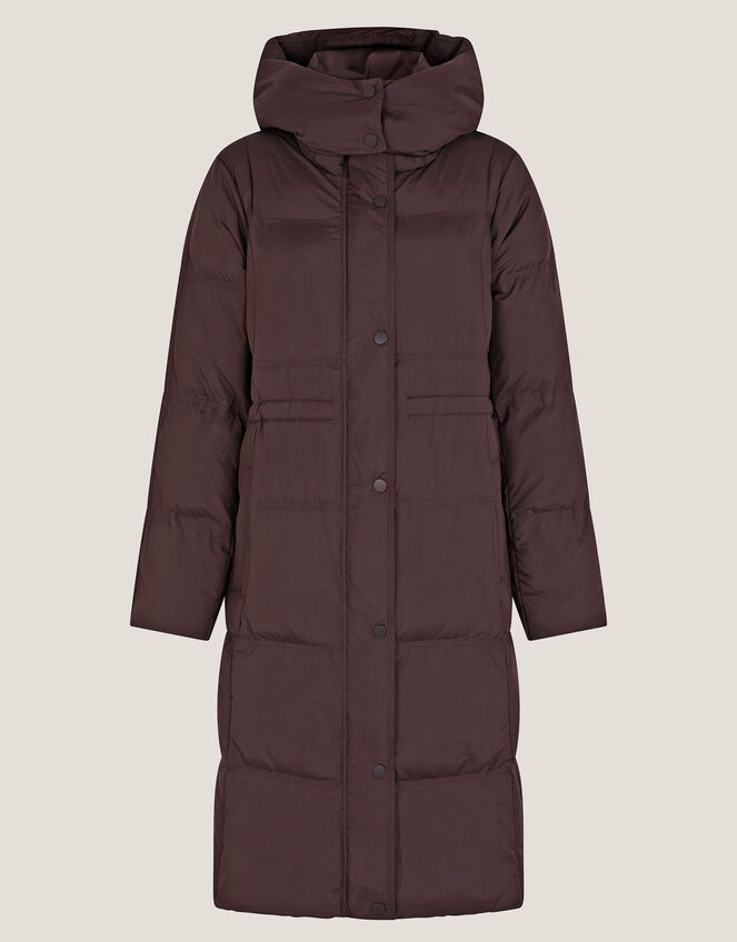 Molly Long Puffer Coat, Brown (CHOCOLATE), large