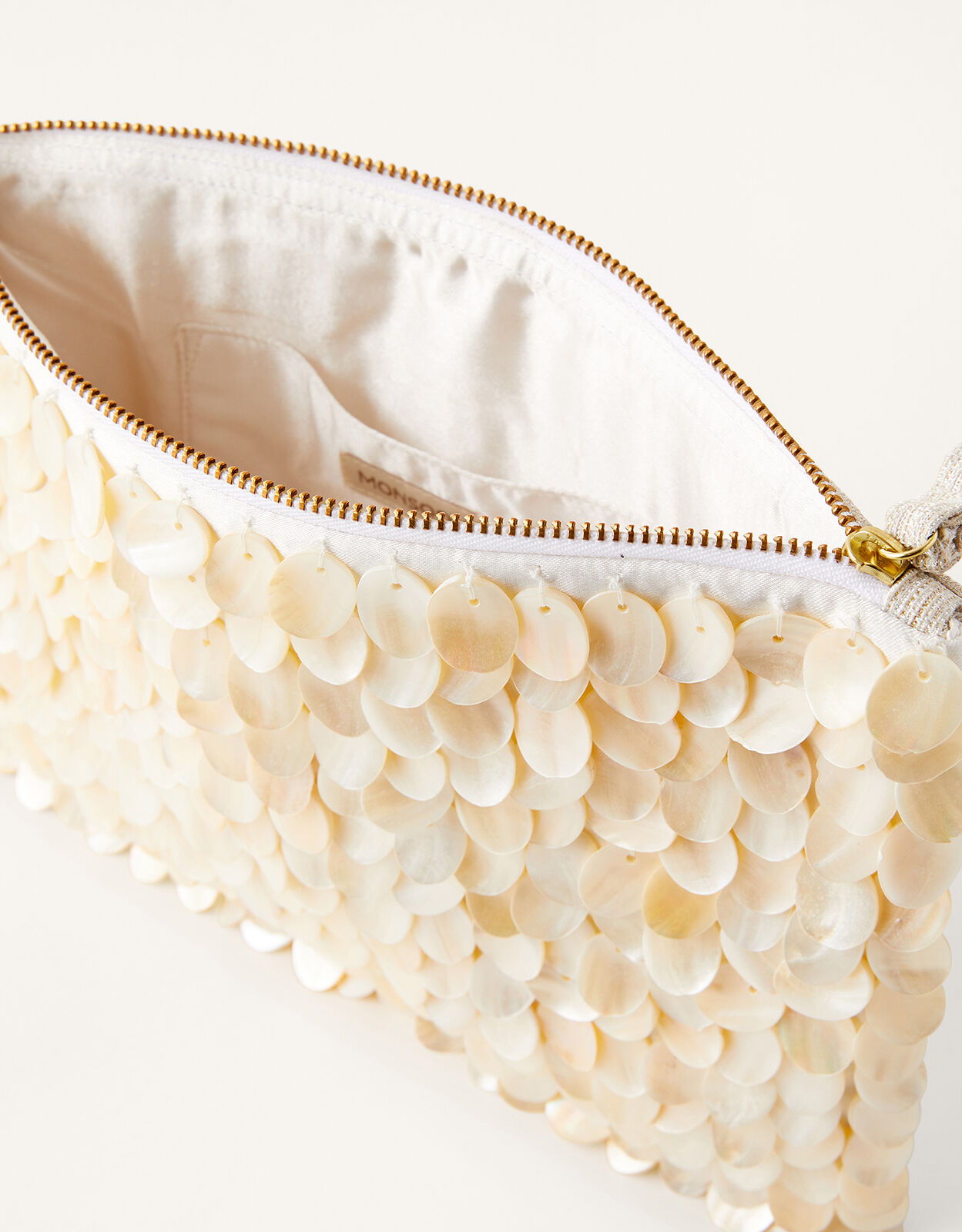 clutch with pearls