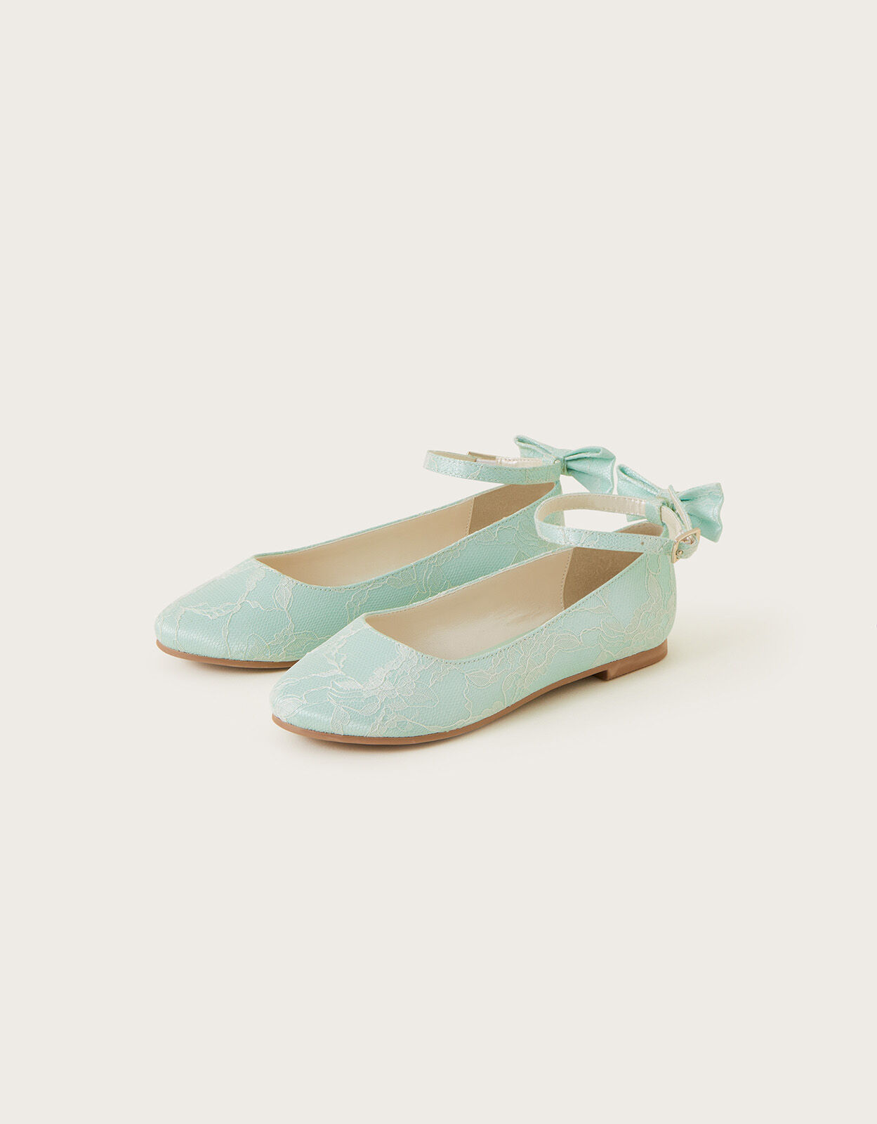 Mint green online ballet flats