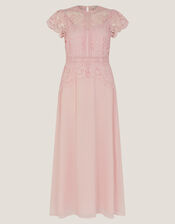 Monica Lace Midi Bridesmaid Dress, Pink (SOFT PINK), large