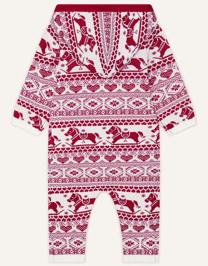 Newborn Rocking Horse Sleepsuit, Red (RED), large
