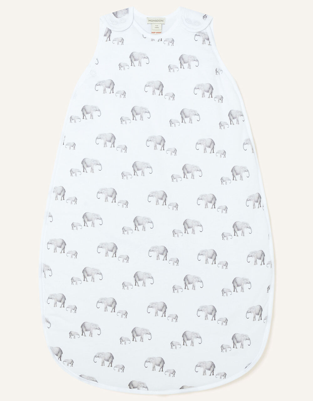 Children Newborn 0-18mths | Newborn Harry Elephant Sleeping Bag 2.5 Tog Ivory - PI29455