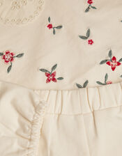 Baby Floral Print Sweatshirt & Joggers Set, Cream (CREAM), large