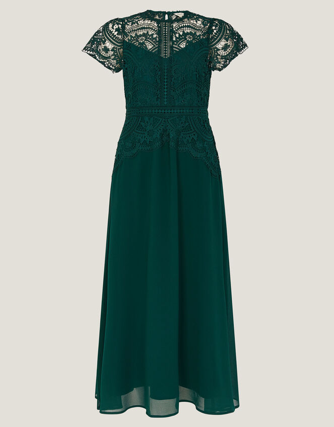 Monica Lace Midi Bridesmaid Dress, Green (GREEN), large