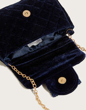 Dazzle Bow Velvet Quilted Bag, , large