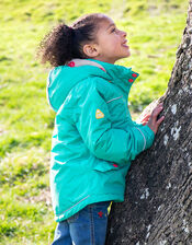 Frugi Rambler 3-in-1 Raincoat, Green (GREEN), large