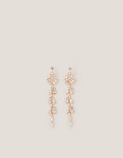 Diamanté Gemstone Drop Earrings, , large