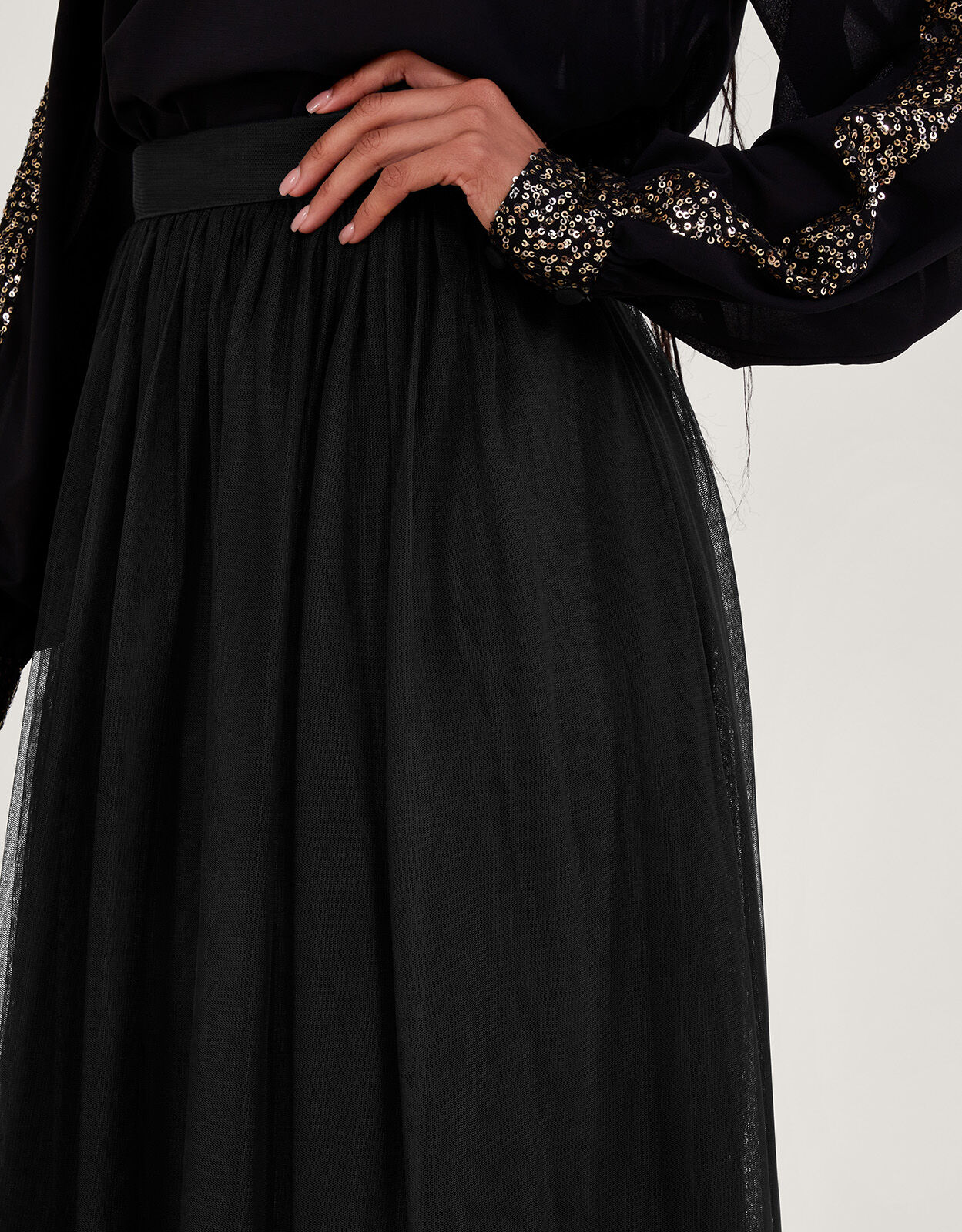 Tulle black maxi skirt on sale