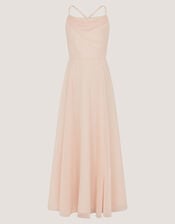 Cali Cowl Neck Prom Dress, Pink (PALE PINK), large
