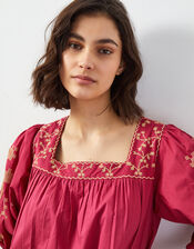 East Diya Embroidered Midi Dress, Pink (PINK), large