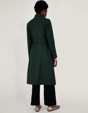 Saskia Belted Coat, Green (GREEN), large