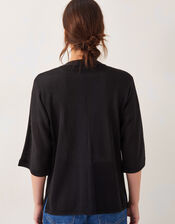 Beth Single Button Cardigan, Black (BLACK), large
