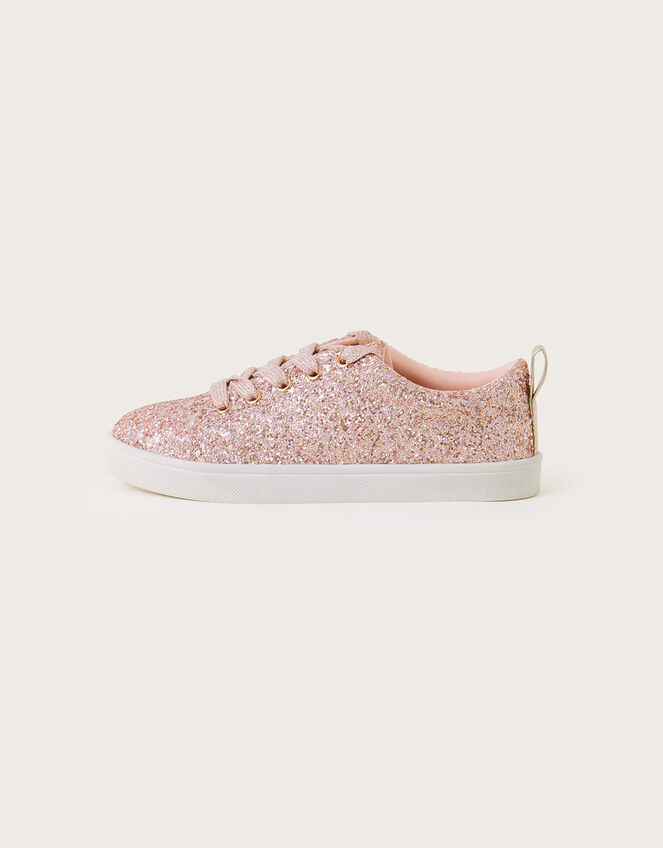 Mixed Glitter Trainers, Gold (GOLD), large