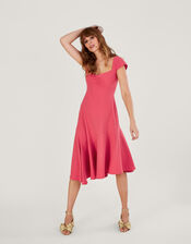 Matilda Asymmetric Dress with Recycled Polyester, Pink (PINK), large