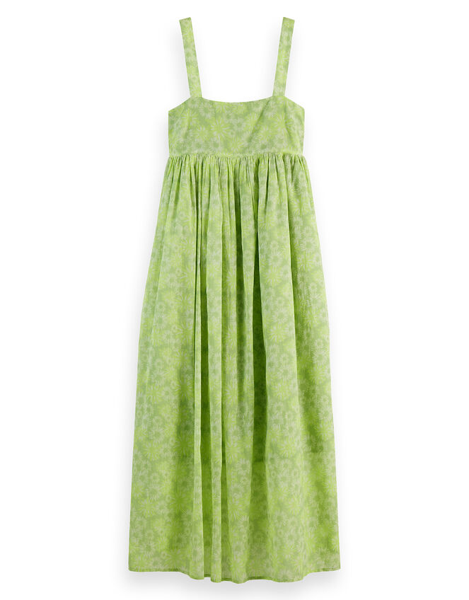 Scotch & Soda Sleeveless Floral Maxi Dress, Green (LIME), large