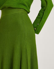 Ola Ottoman Rib Skirt, Green (GREEN), large