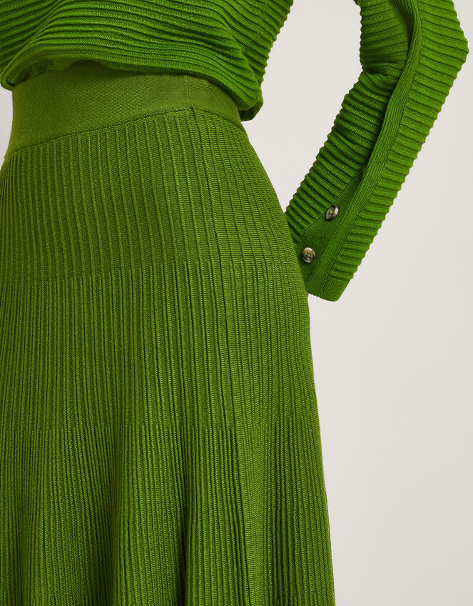 Ola Ottoman Rib Skirt, Green (GREEN), large