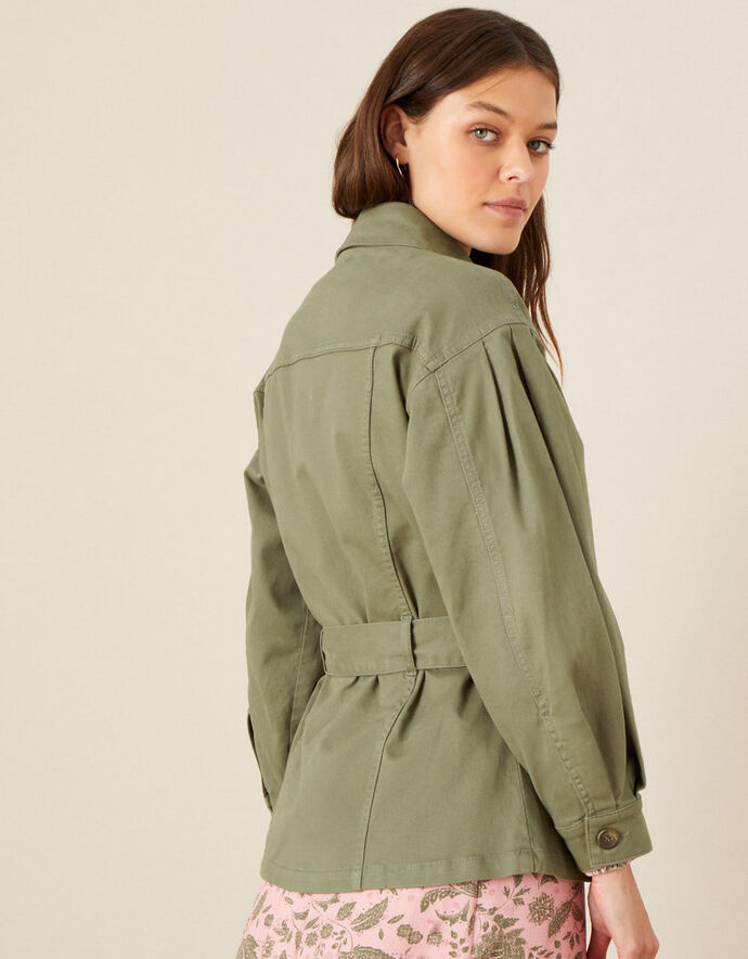 Aisha Cargo Military Jacket Green