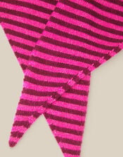 Safi Stripe Knitted Triangle Scarf, , large