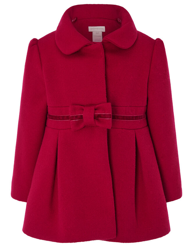Baby Bow Coat, Red (RED), large