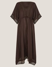 Cali Crochet Cover Up, Brown (CHOCOLATE), large