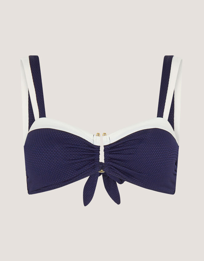 Sabrina Two Tone Bikini Top, Blue (NAVY), large