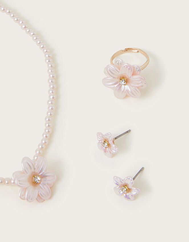 Pearl Flower Jewellery Set, , large