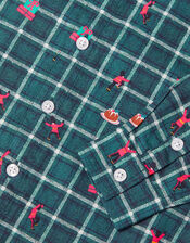 Christmas Check Shirt, Green (GREEN), large